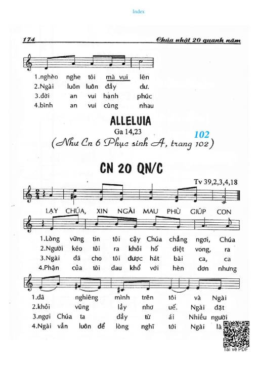 Chúa Nhật 20C Thường Niên (Thánh Vịnh 39)