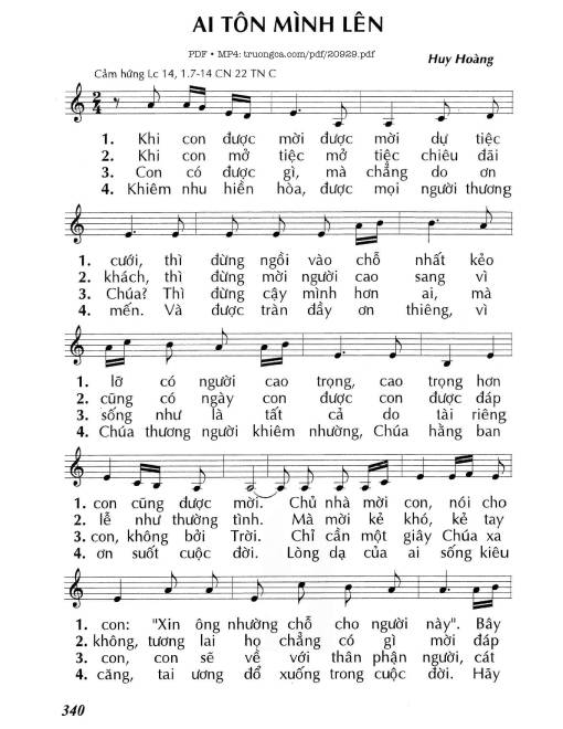 Ai tôn mình lên (Lc. 14)