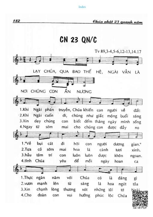 Chúa Nhật 23C Thường Niên (Thánh Vịnh 89)