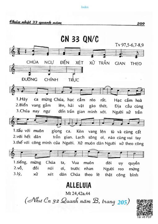 Chúa Nhật 33C Thường Niên (Thánh Vịnh 97)