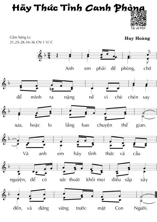 Hãy thức tỉnh canh phòng