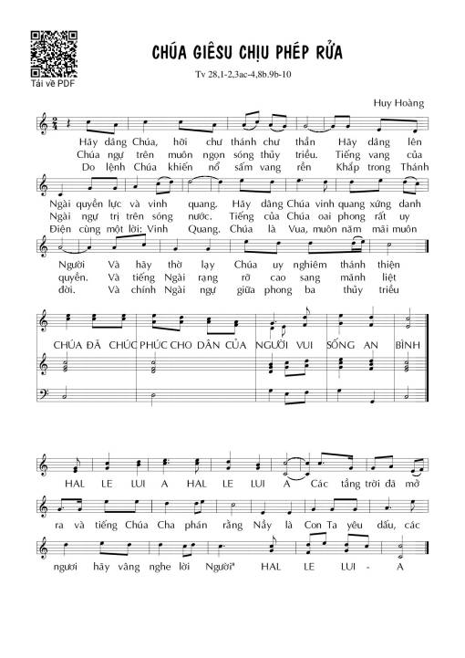 Đáp ca lễ Chúa Giêsu chịu Phép Rửa