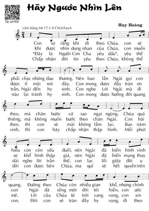 Sheet PDF of Hãy ngước nhìn lên