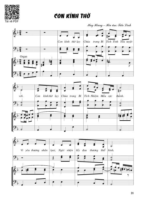 Sheet PDF of Con kính thờ – Huy Hoàng