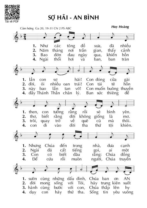 Sợ hãi an bình – Huy Hoàng