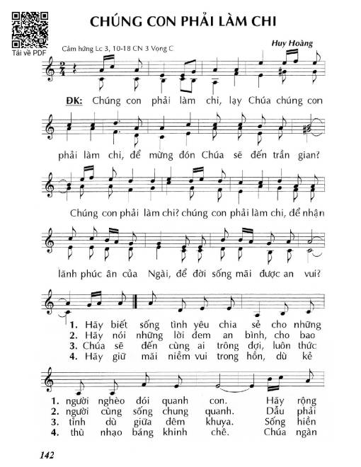 Sheet PDF of Chúng con phải làm chi