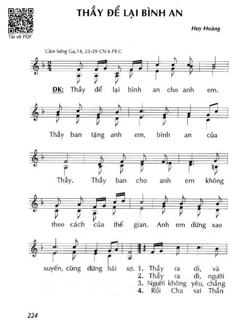 Thầy để lại bình an