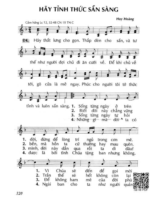Hãy tỉnh thức sẵn sàng