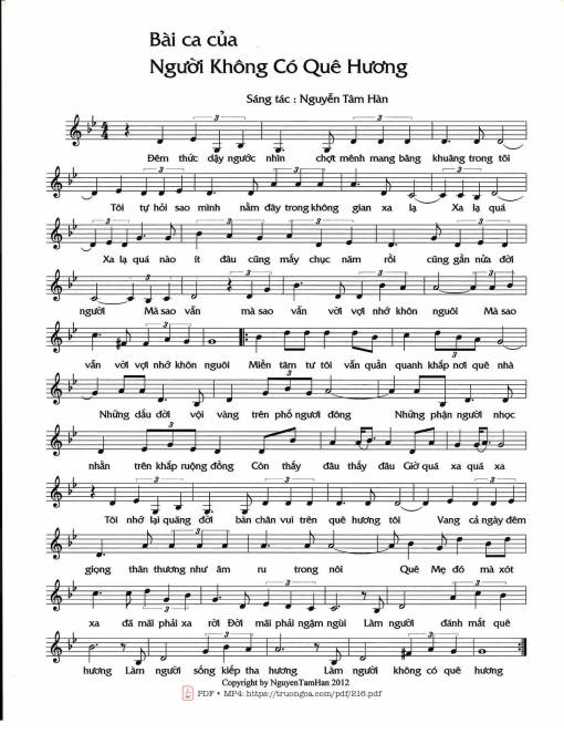 Bài ca của người không có quê hương