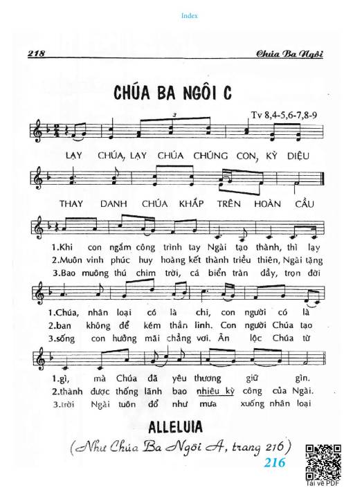 Sheet PDF of Chúa Ba Ngôi – Năm C 