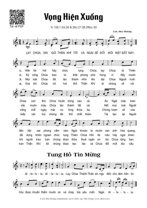 Lễ Vọng Hiện Xuống (Thánh Vịnh 103)