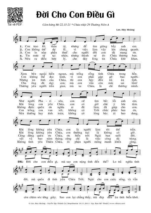 Đời Cho Con Điều Gì (Mt. 22)