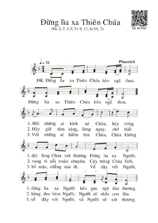 Sheet PDF of Đừng Lìa Xa Thiên Chúa