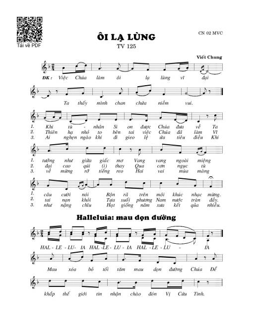 Thánh Vịnh 125, Ôi Lạ Lùng