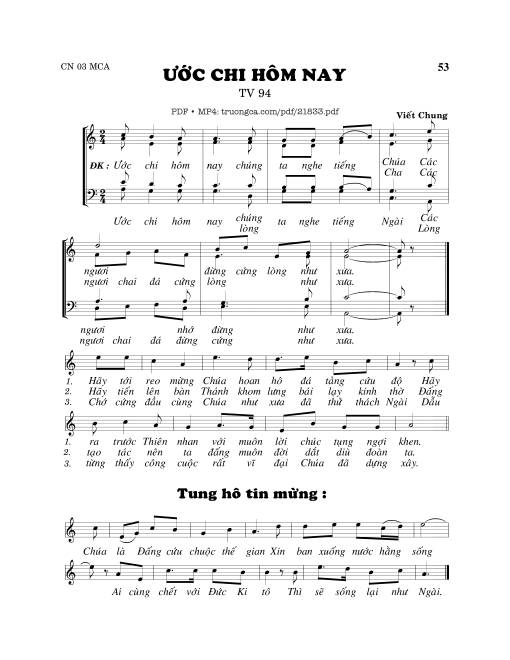 Thánh Vịnh 94, Ước Chi Hôm Nay