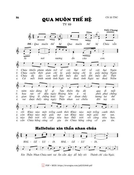 Thánh Vịnh 89, Qua Muôn Thế Hệ