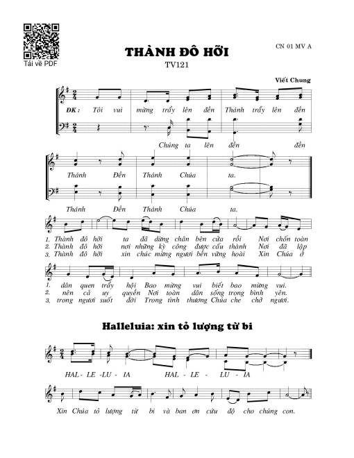 Thành đô hỡi (Thánh Vịnh 121)