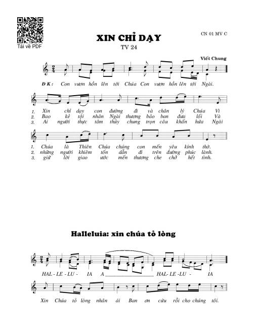 Xin chỉ dậy (Thánh Vịnh 24)