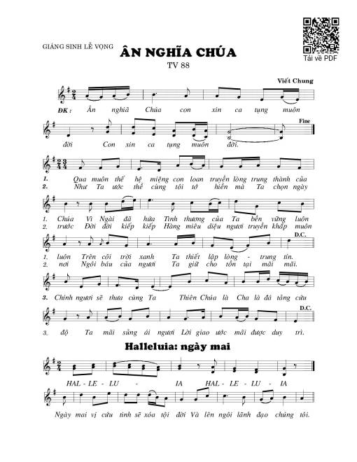 Ân nghĩa Chúa (Thánh Vịnh 88)