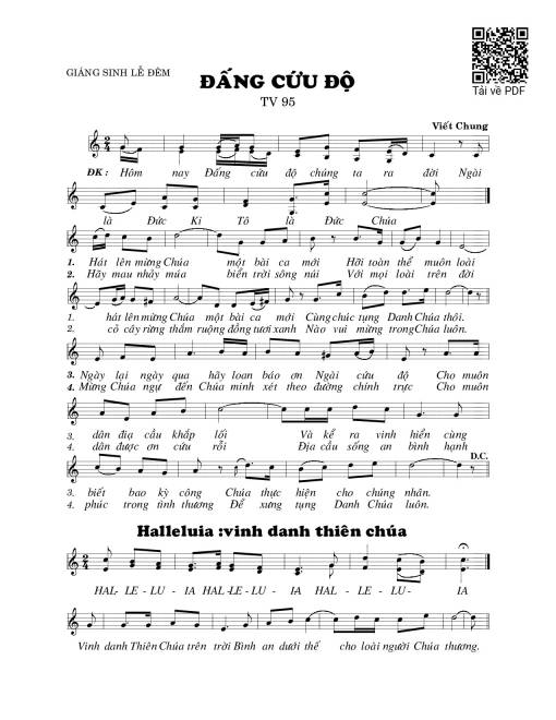 Sheet PDF of Đấng cứu độ 2 (Thánh Vịnh 95)