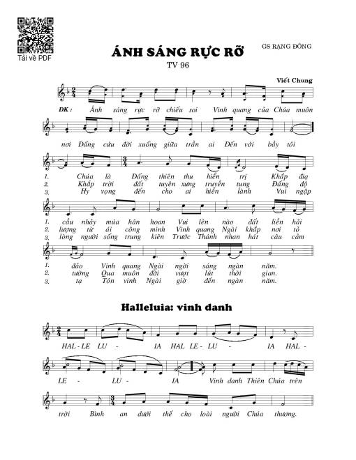 Ánh sáng rực rỡ (Thánh Vịnh 96)