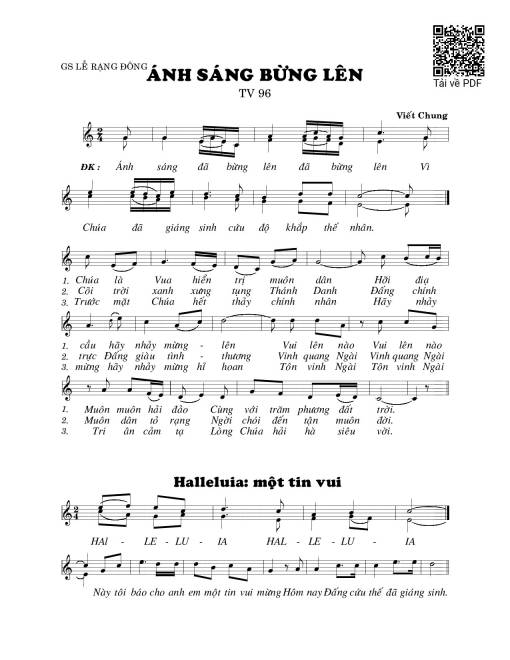 Ánh sáng bừng lên (Thánh Vịnh 96)