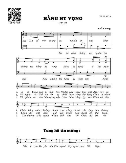 Hằng hy vọng (Thánh Vịnh 32)