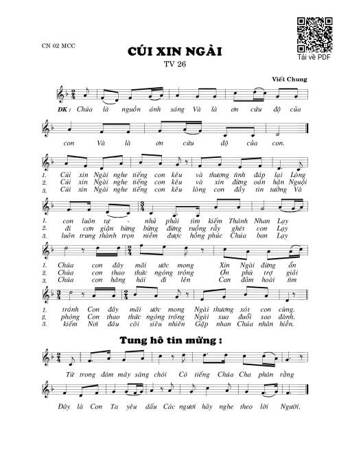 Cúi xin Ngài (Thánh Vịnh 26)