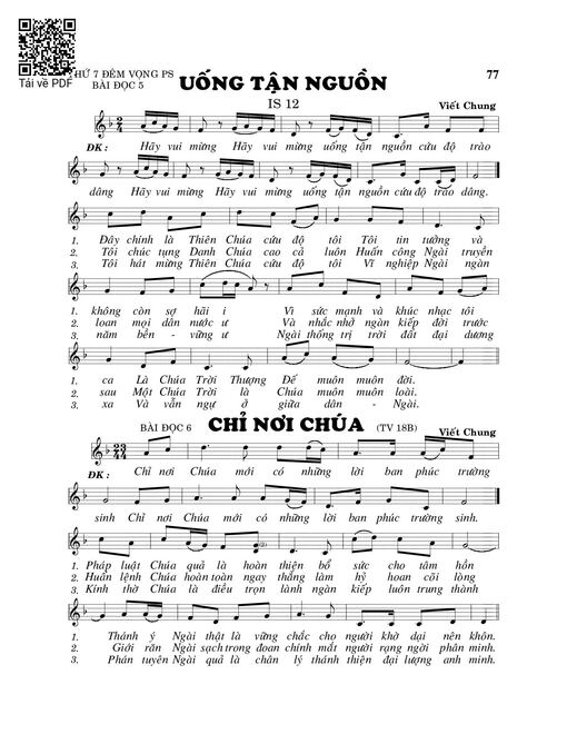 Sheet PDF of Uống tận nguồn (Is. 12)
