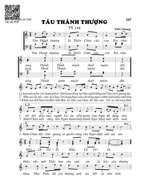 Tâu thánh thượng (Thánh Vịnh 144)