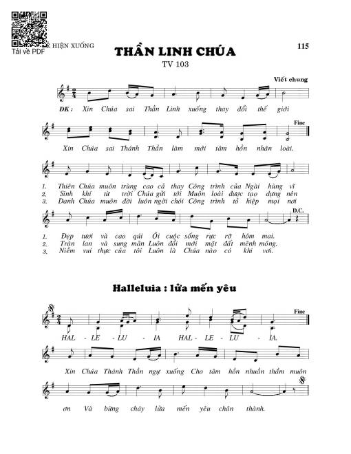 Thần linh Chúa (Thánh Vịnh 103)