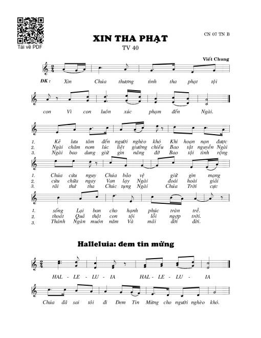 Xin tha phạt (Thánh Vịnh 40)