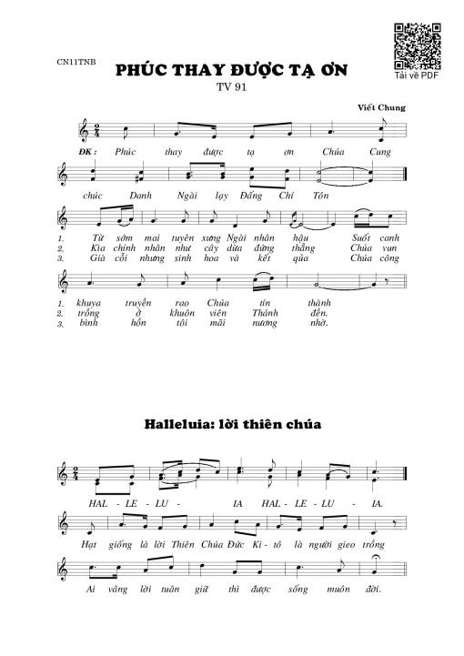 Phúc thay được tạ ơn (Thánh Vịnh 91)