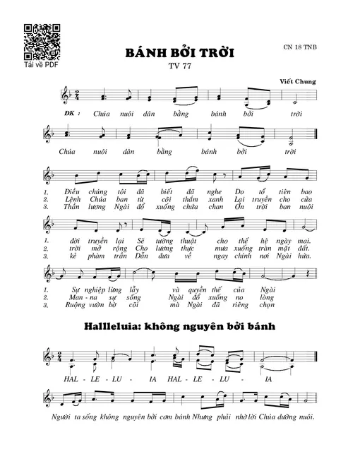 Bánh bởi trời (Thánh Vịnh 77)