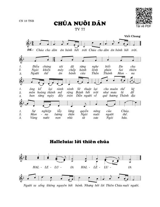 Chúa nuôi dân (Thánh Vịnh 77)