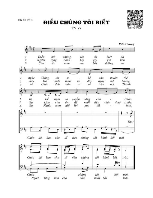 Điều chúng tôi biết (Thánh Vịnh 77)