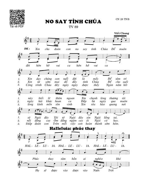 No say tình Chúa (Thánh Vịnh 89)