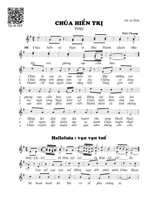 Chúa hiển trị 1 (Thánh Vịnh 92)