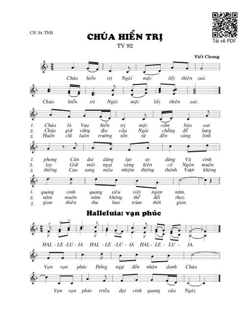 Chúa hiển trị 2 (Thánh Vịnh 92)