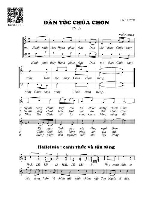 Dân tộc Chúa chọn (Thánh Vịnh 32)