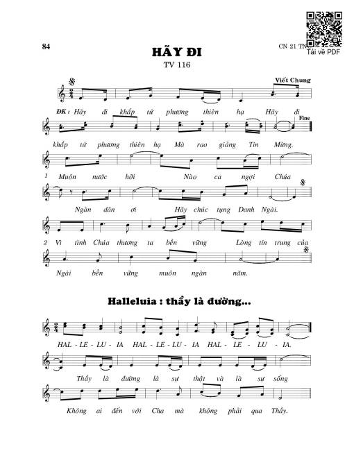 Hãy đi (Thánh Vịnh 116)