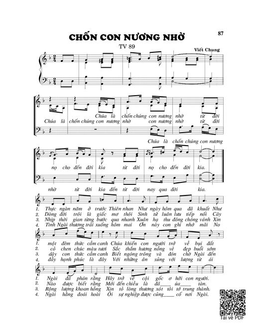 Chốn con nương nhờ (Thánh Vịnh 89)