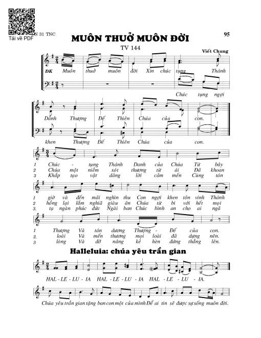 Sheet PDF of Muôn thuở muôn đời (Thánh Vịnh 144)