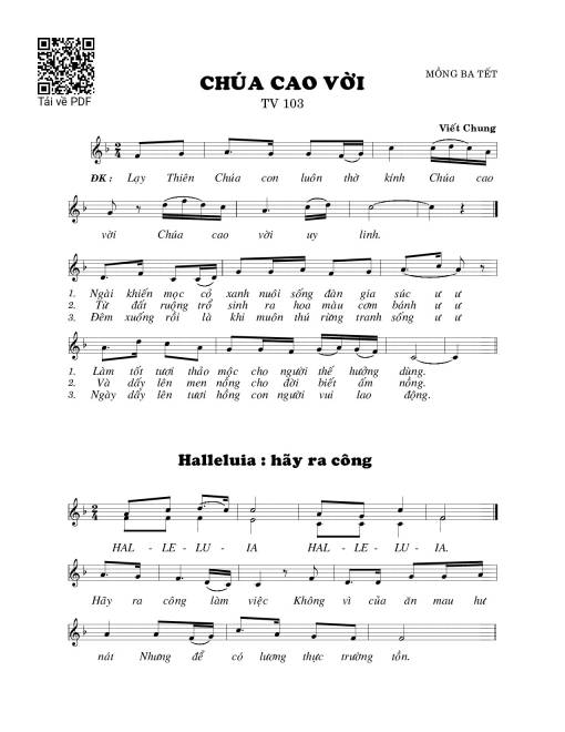 Chúa cao vời (Thánh Vịnh 103)