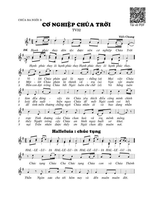 Cơ nghiệp Chúa Trời (Thánh Vịnh 32)