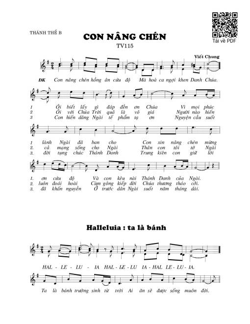 Con nâng chén 1 (Thánh Vịnh 115)