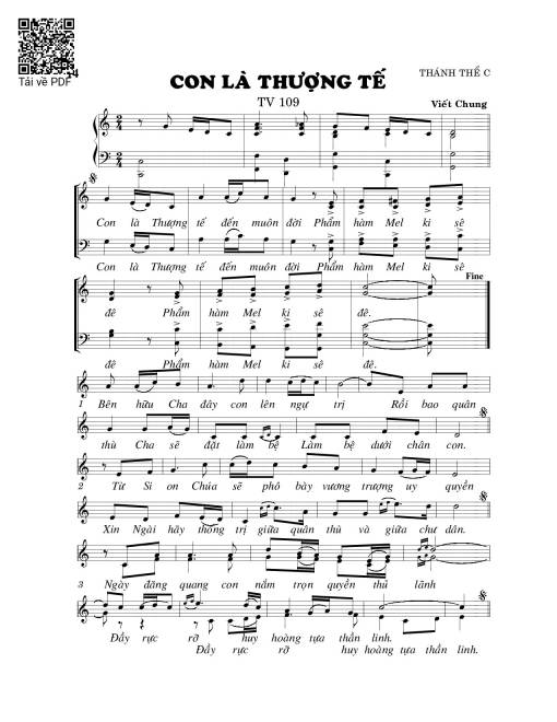 Con là Thương tế (Thánh Vịnh 109)