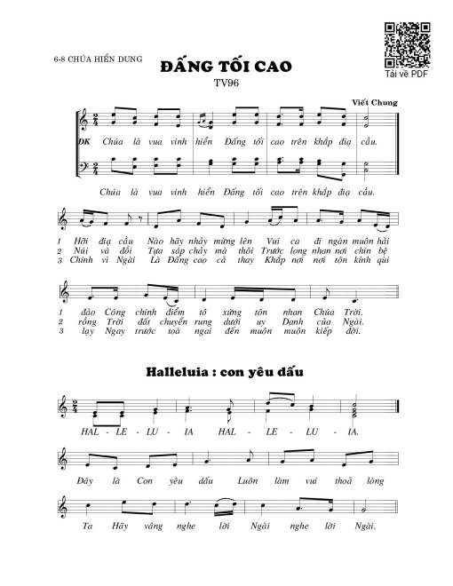 Đấng tối cao (Thánh Vịnh 96)