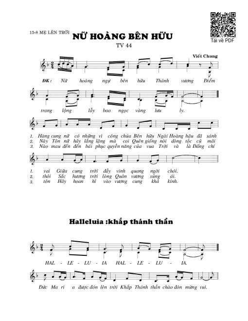 Nữ hoàng bên hữu 2 (Thánh Vịnh 44)