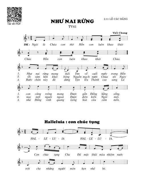 Như nai rừng (Thánh Vịnh 26)